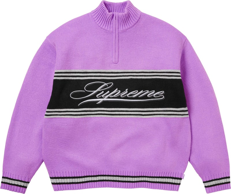 Supreme（シュプリーム） 2025FW Week6 Script Stripe Half Zip Sweater