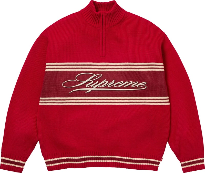 Supreme（シュプリーム） 2025FW Week6 Script Stripe Half Zip Sweater