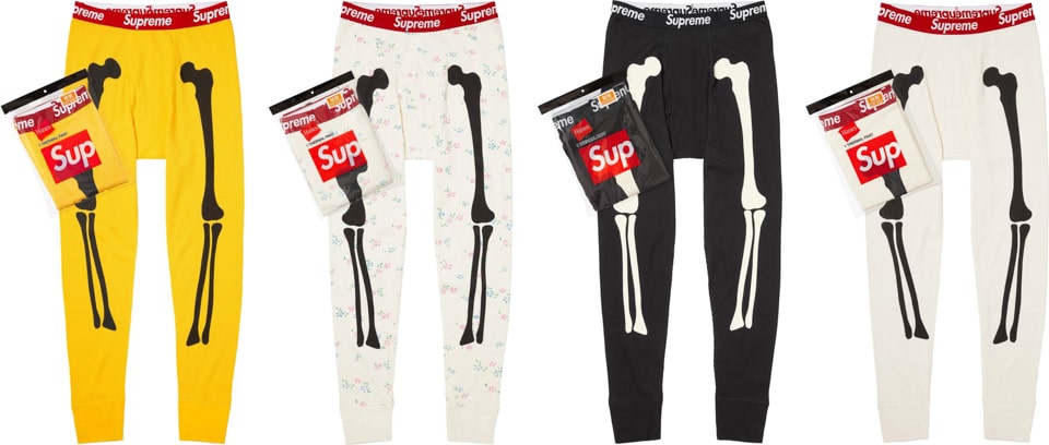Supreme（シュプリーム）2025FW Week9 Fox Racineコラボ Supreme®/Hanes® Bones Thermal Pant (1 Pack)