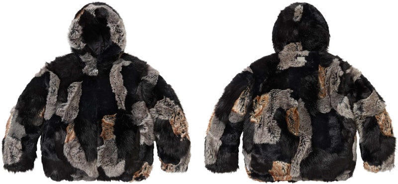 Supreme（シュプリーム） 2025FW Week7 Patchwork WINDSTOPPER® Hooded Faux Fur Jacket