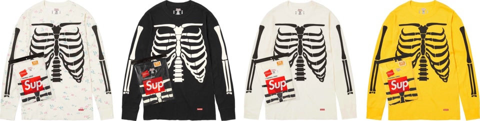 Supreme（シュプリーム）2025FW Week9 Fox Racineコラボ Supreme®/Hanes® Bones Thermal Crew (1 Pack)