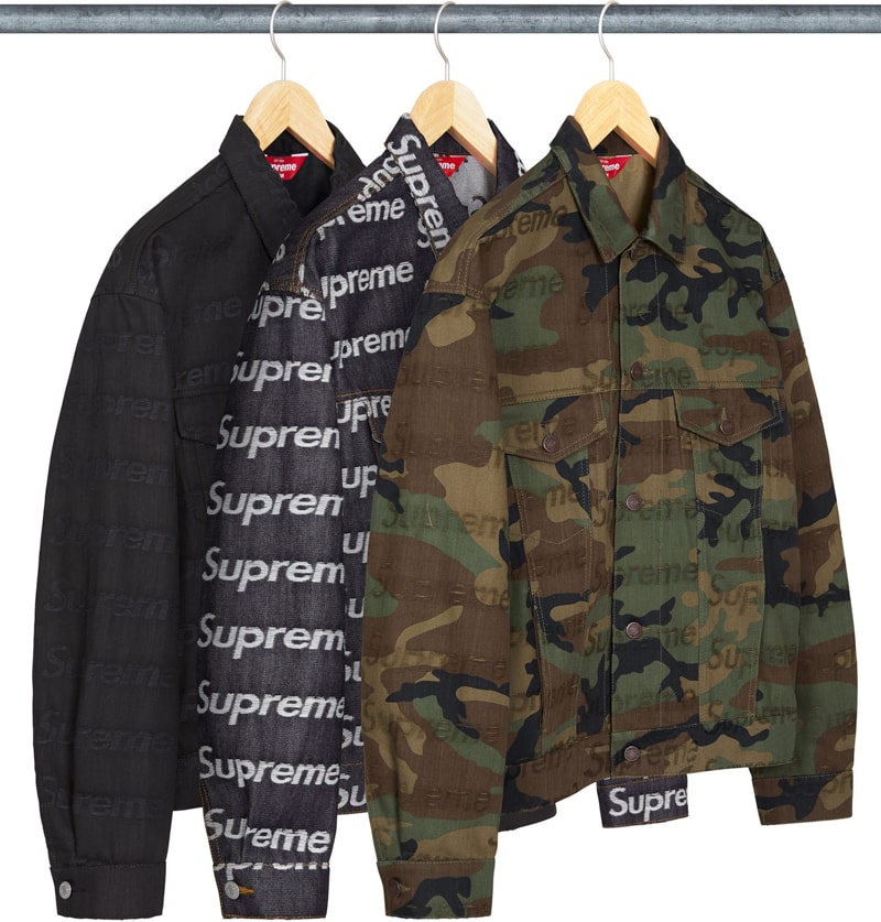 Supreme(シュプリーム) 2025FW Week10 Jacquard Logos Denim Trucker Jacket