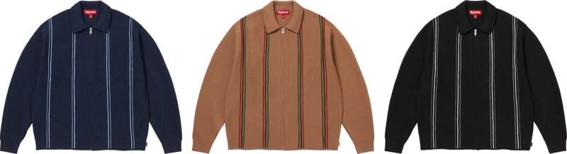 Supreme（シュプリーム） 2025FW Week7 Stripe Zip Up Polo Sweater