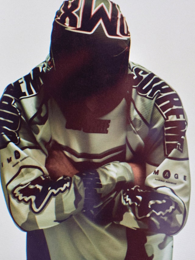 Supreme（シュプリーム）2025FW Week9 Fox Racineコラボ 着用画像（着画）