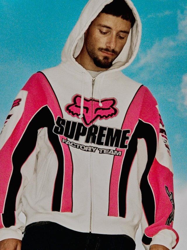 Supreme（シュプリーム）2025FW Week9 Fox Racineコラボ 着用画像（着画）