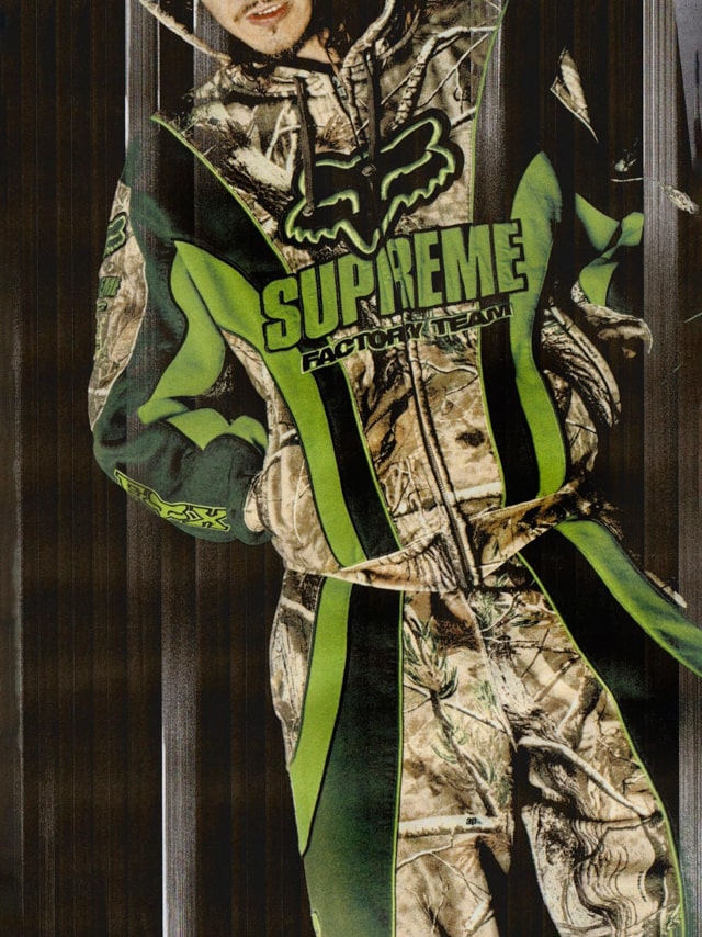Supreme（シュプリーム）2025FW Week9 Fox Racineコラボ 着用画像（着画）
