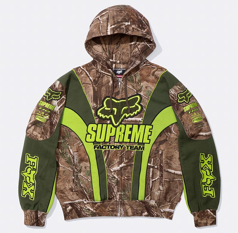 Supreme（シュプリーム）2025FW Week9 Fox Racineコラボ Zip Up Hooded Sweatshirt