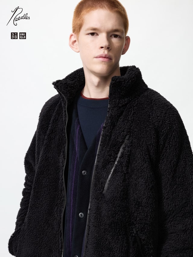 UNIQLO x NEEDLES（ユニクロ×ニードルズ） フリースジャケット ブラック