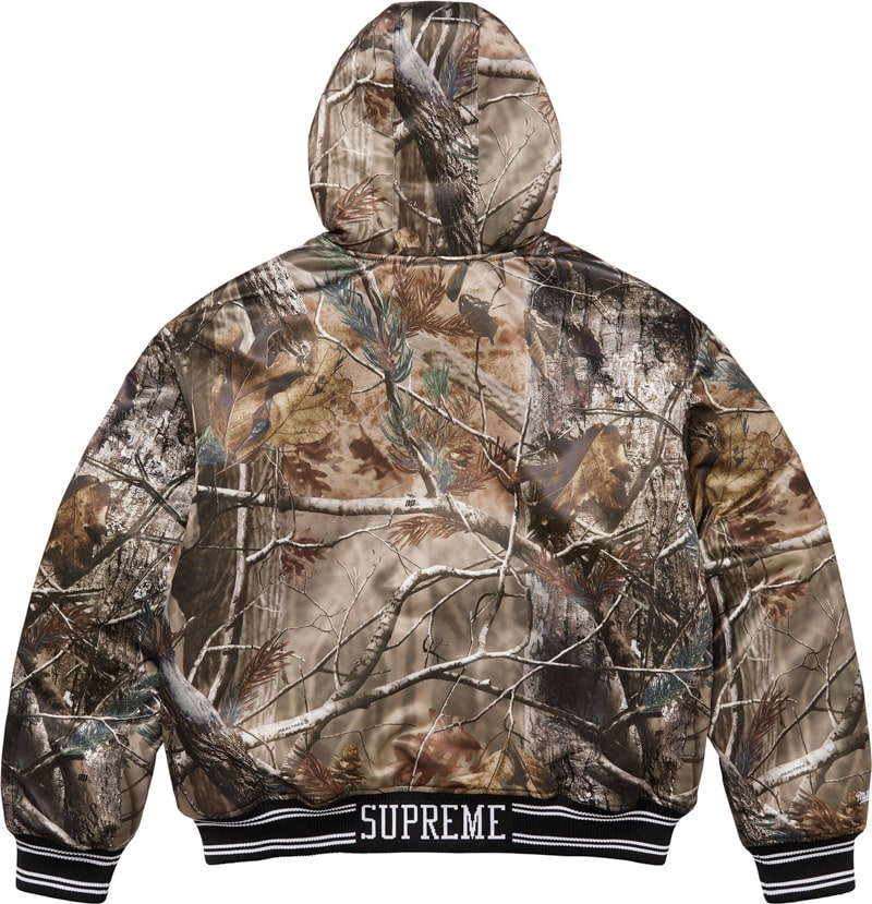 Supreme（シュプリーム） 2025FW Weel11 Supreme®/Mitchell & Ness® Lined Hooded Satin Varsity Jacket