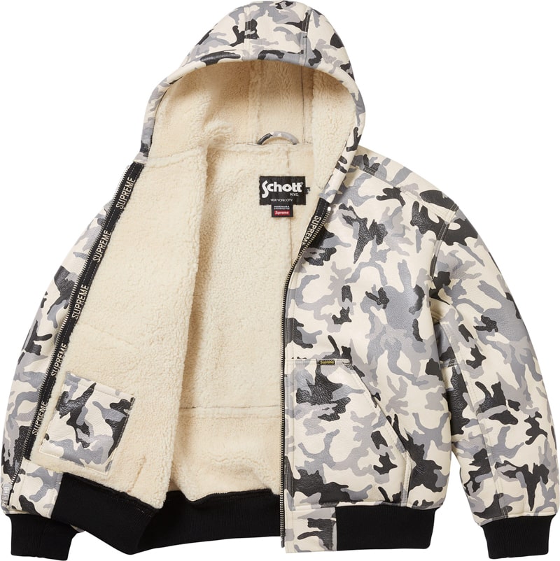 Supreme（シュプリーム） 2025FW Week14 Supreme®/Schott® Shearling Hooded Work Jacket