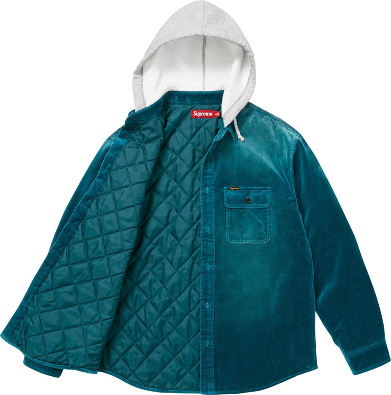 Supreme（シュプリーム） 2025FW Week12 Quilted Lined Hooded Velvet Shirt