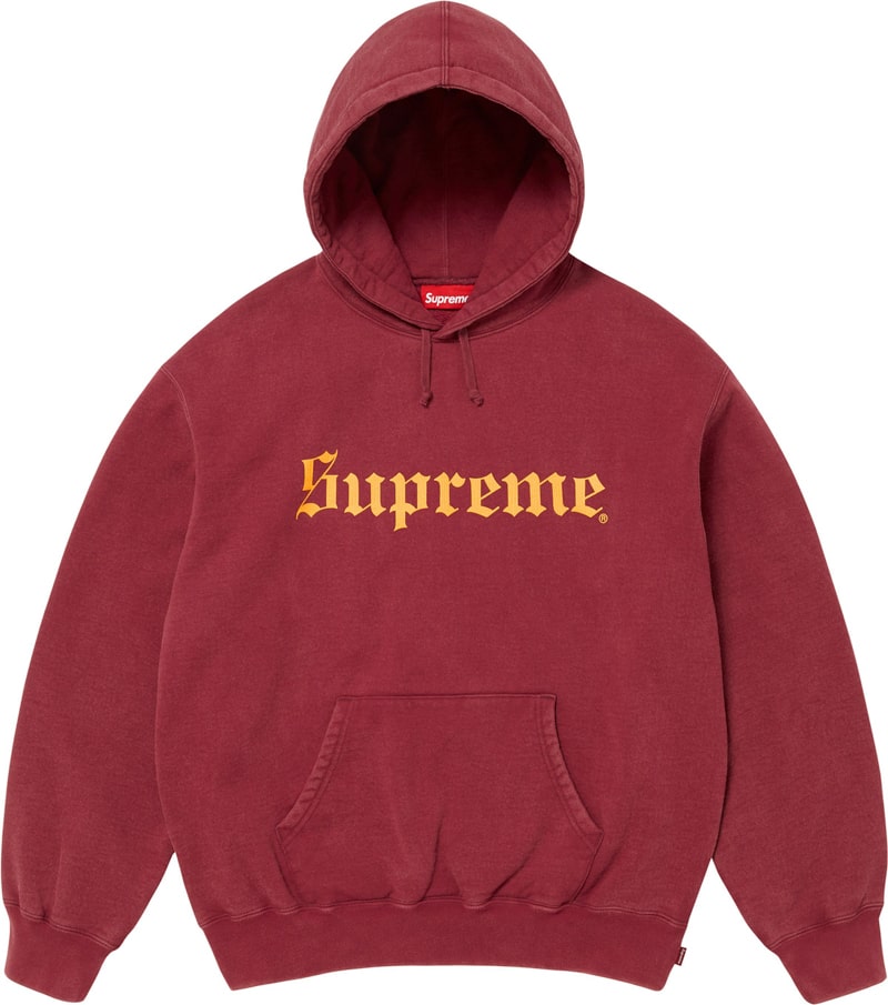 Supreme（シュプリーム） 2025FW Week14 Washed Old English Hooded Sweatshirt
