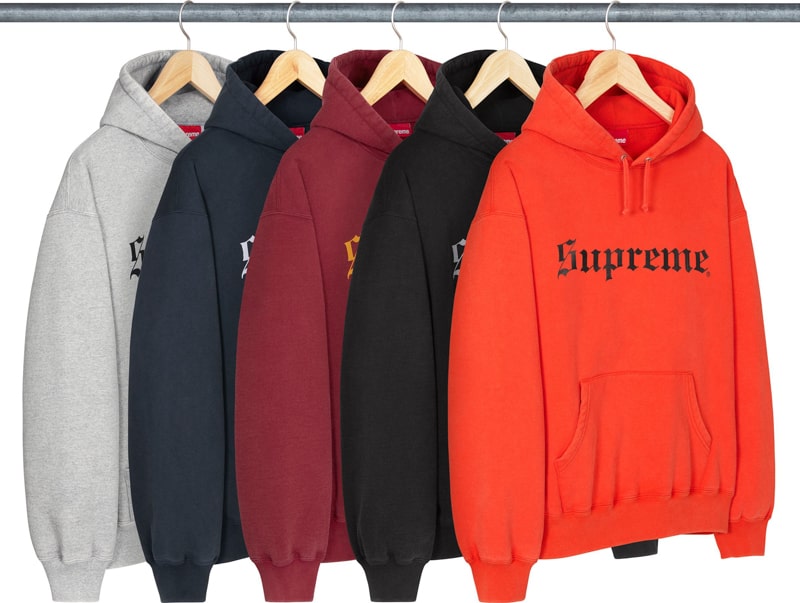 Supreme（シュプリーム） 2025FW Week14 Washed Old English Hooded Sweatshirt