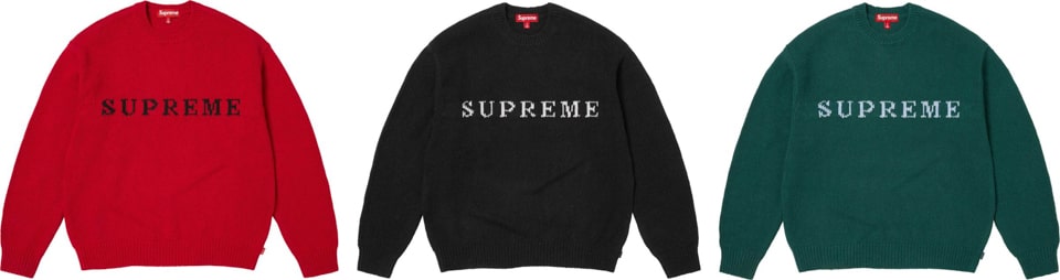 Supreme(シュプリーム) 2025FW Week15 Contrast Logo Sweater