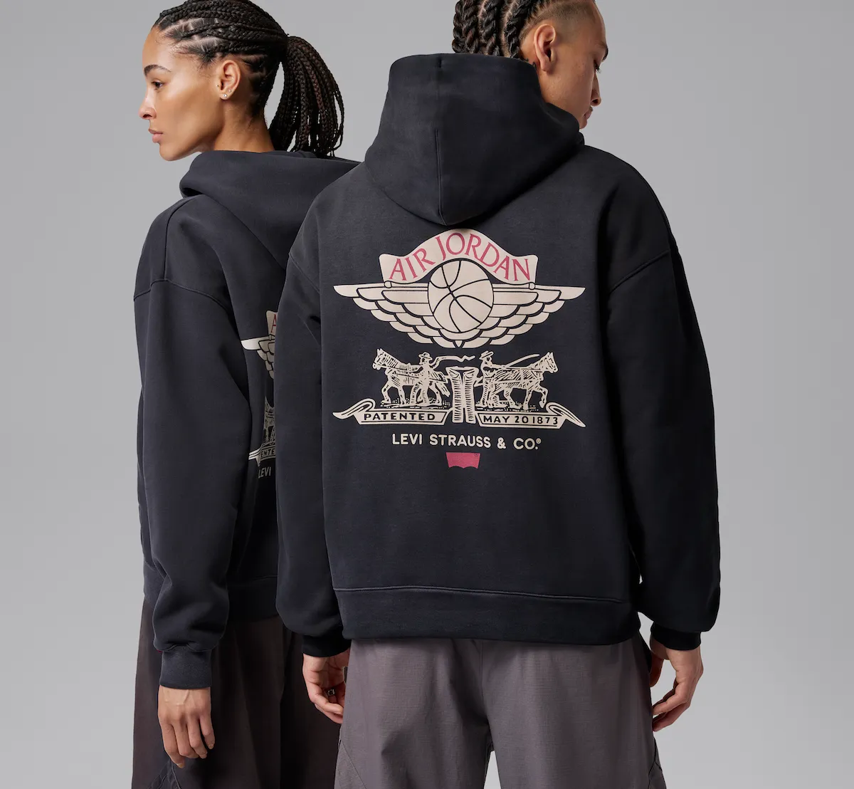 Levi’s × Jordan Brand 2026 フリース ジップ パーカー（リーバイス×ジョーダンブランド コラボコレクション）