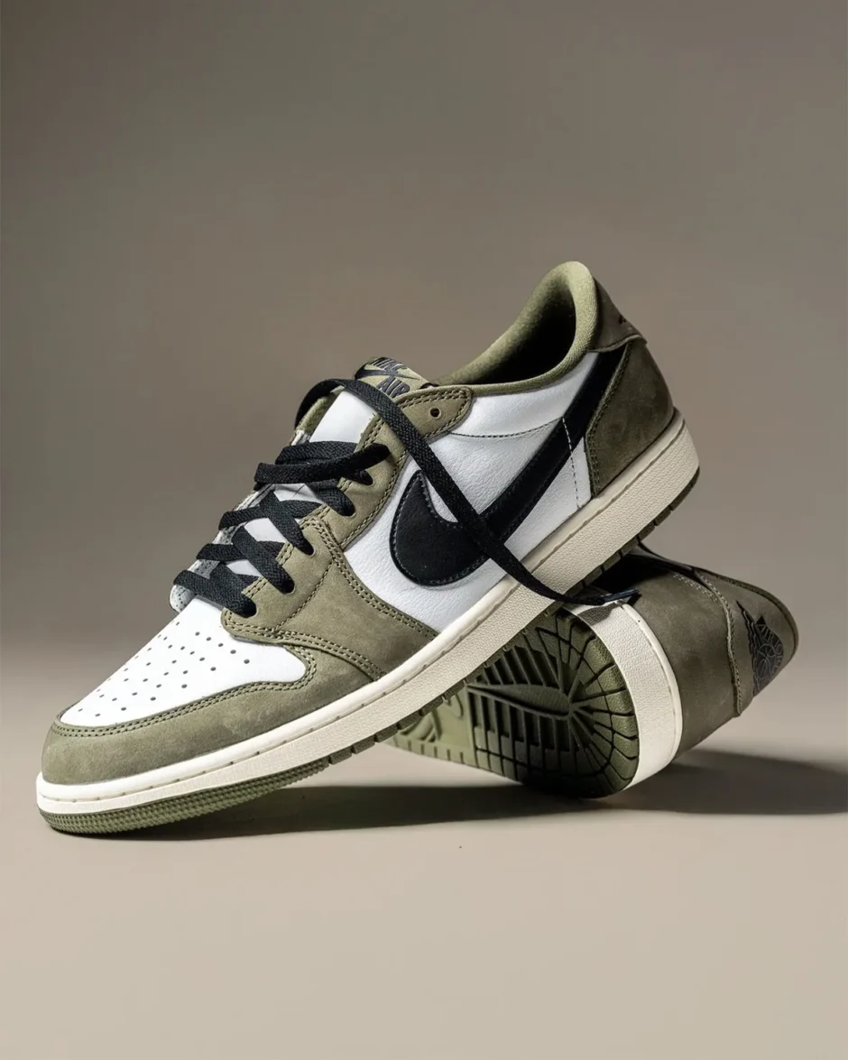 Nike Air Jordan 1 Low OG Medium Olive Summit White（ナイキ エアジョーダン1 ロー OG ミディアムオリーブ/サミットホワイト）HQ6998-200