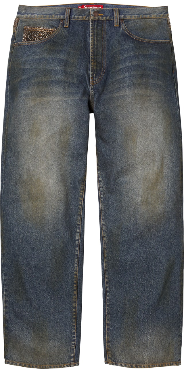 Supreme（シュプリーム） 2025FW Week19 Leopard Faux Fur Loose Fit Jean