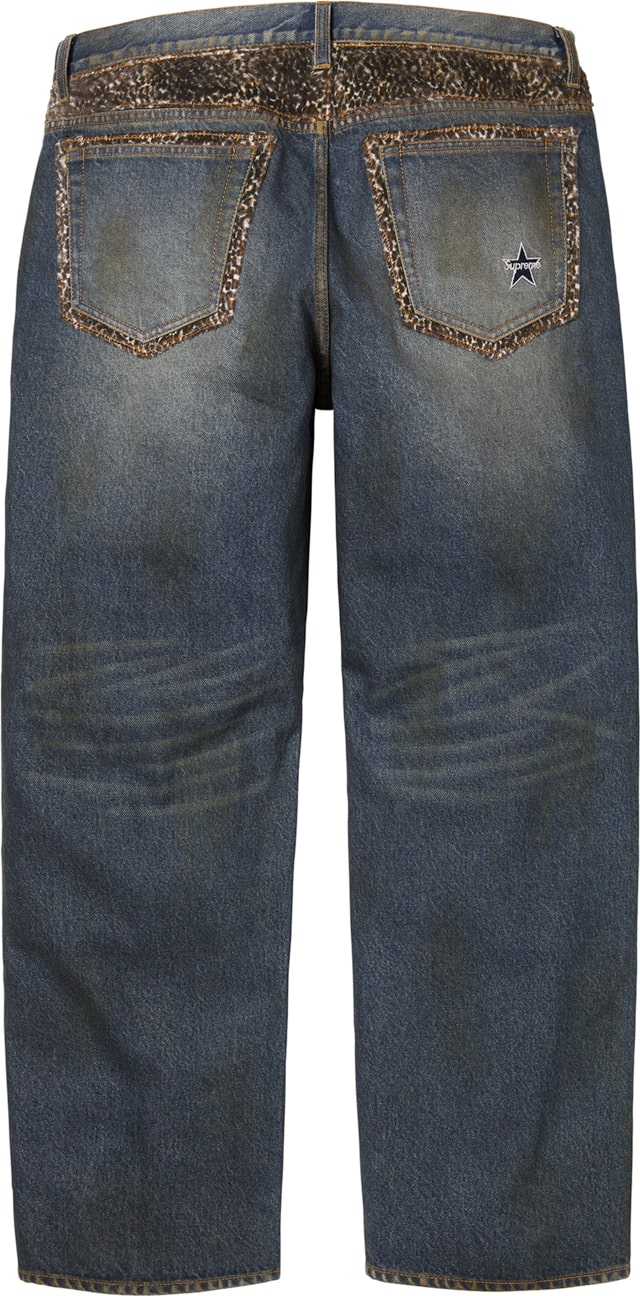 Supreme（シュプリーム） 2025FW Week19 Leopard Faux Fur Loose Fit Jean