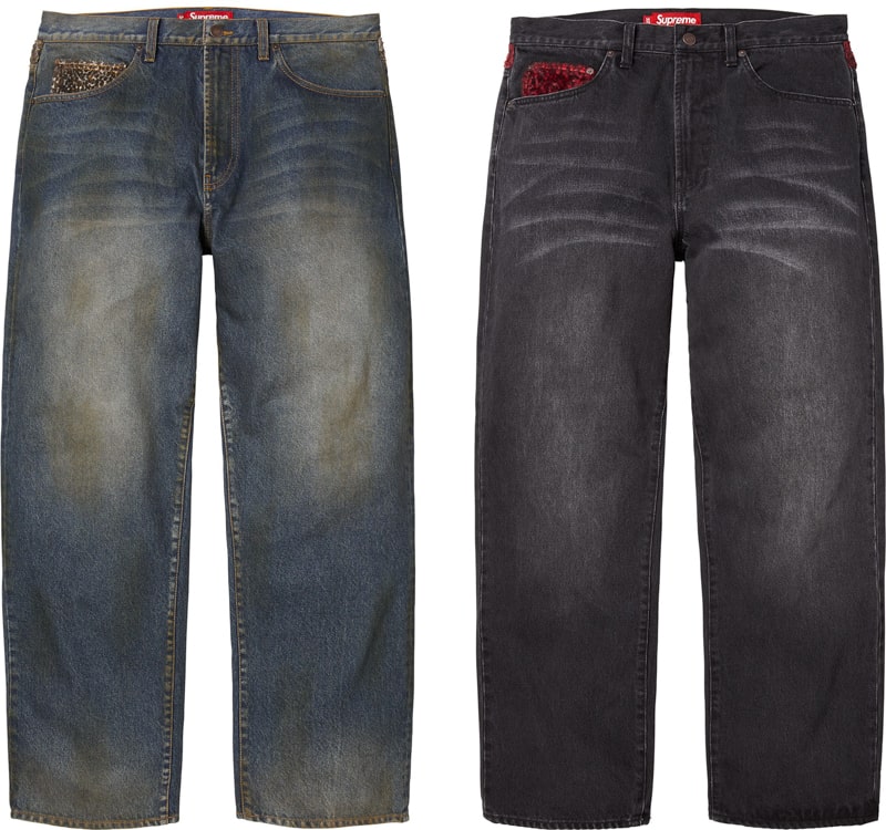 Supreme（シュプリーム） 2025FW Week19 Leopard Faux Fur Loose Fit Jean