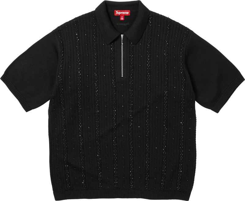 Supreme（シュプリーム） 2026SS Week1 Beaded Zip S/S Polo Sweater