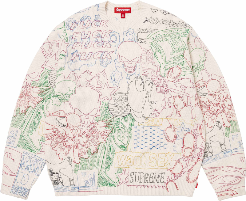 Supreme（シュプリーム） 2026SS Week1 Collage Embroidered Sweater