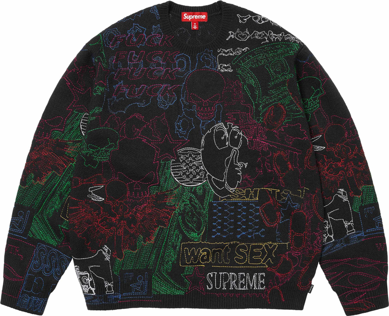 Supreme（シュプリーム） 2026SS Week1 Collage Embroidered Sweater