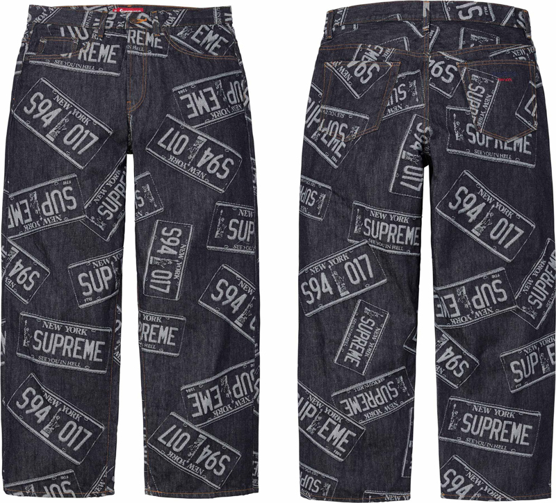 Supreme（シュプリーム） 2026SS Week1 License Plate Baggy Jean