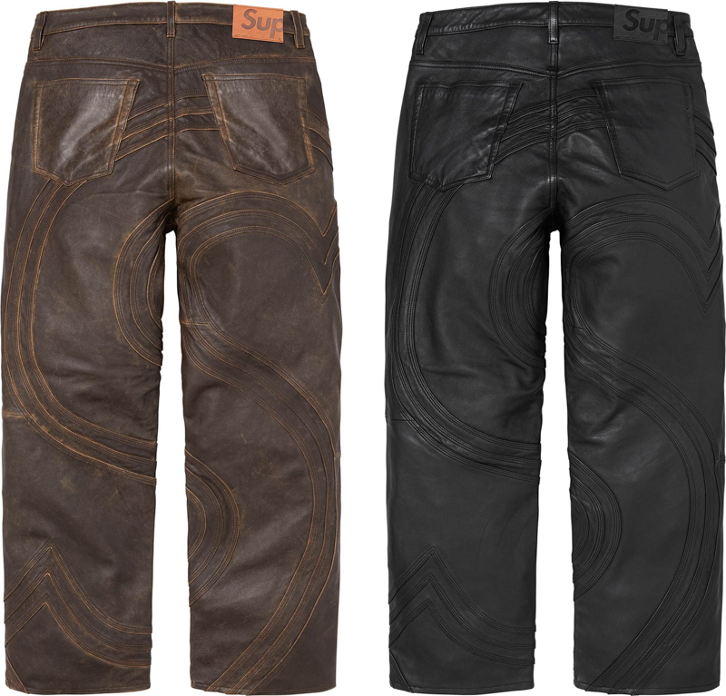 Supreme（シュプリーム） 2026SS Week1 S Logo Leather Baggy 5-Pocket Jean