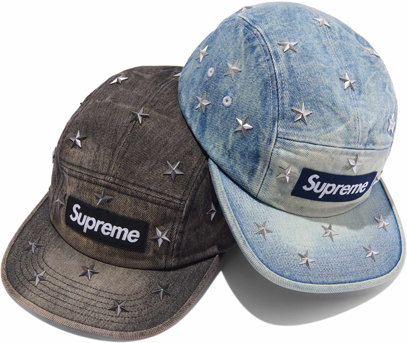 Supreme（シュプリーム） 2026SS Week1 Stars Studded Denim Camp Cap