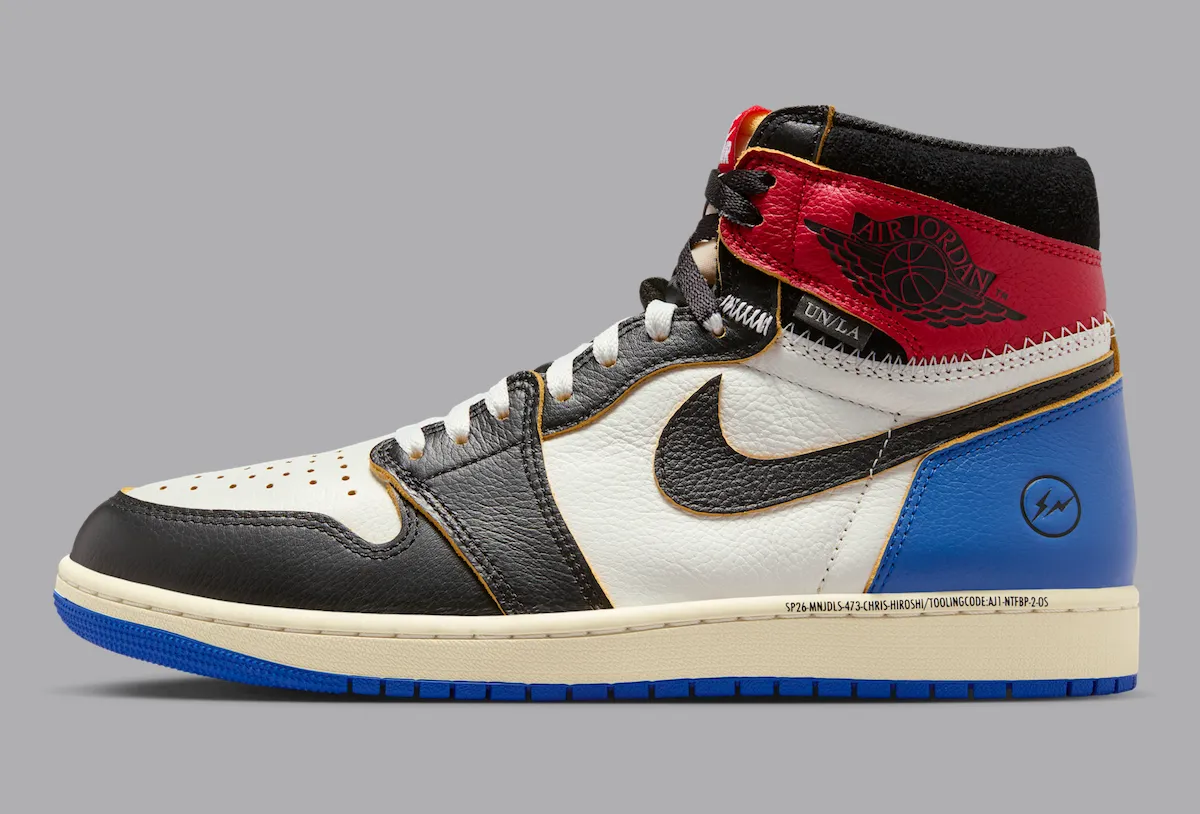 Union x Fragment x Air Jordan 1 High OG SP "Varsity Red/Sport Royal"（ユニオン×フラグメント×エアジョーダン1 ハイ OG SP “バーシティレッド/スポーツロイヤル”）IO7847-002