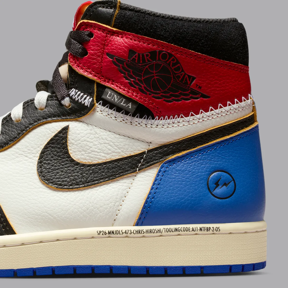 Union x Fragment x Air Jordan 1 High OG SP "Varsity Red/Sport Royal"（ユニオン×フラグメント×エアジョーダン1 ハイ OG SP “バーシティレッド/スポーツロイヤル”）IO7847-002