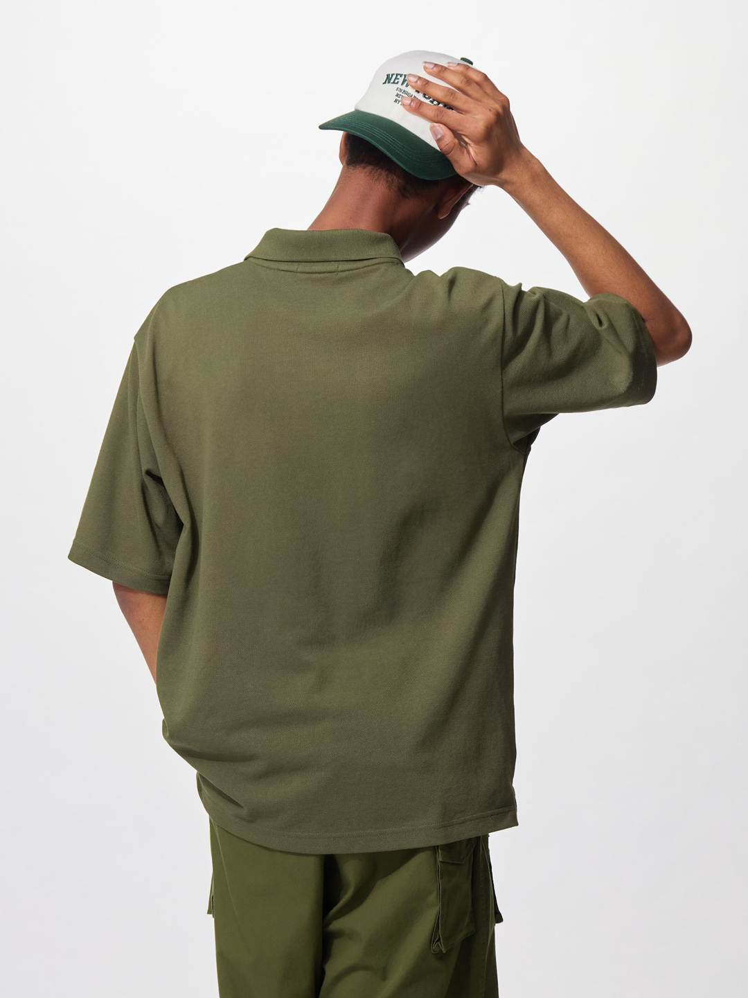 GU x ENGINEERED GARMENTS(ジーユー x エンジニアドガーメンツ) ドライカノコポロシャツ(5分袖)|E360127-000