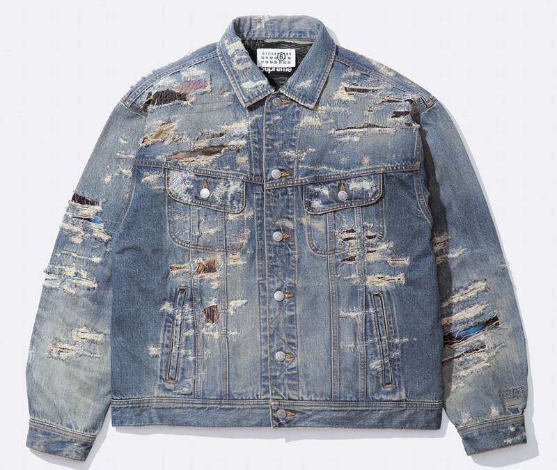 Supreme（シュプリーム） 26SS Week4 Supreme®/MM6 Maison Margiela Distressed Selvedge Denim Trucker Jacket