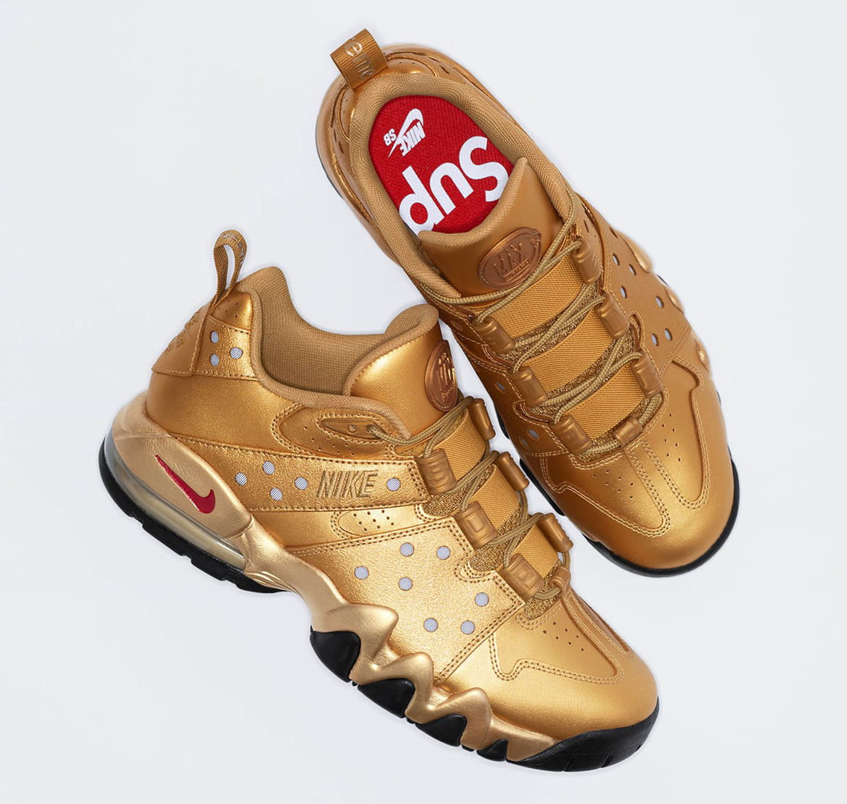 Supreme × Nike Nike SB Air Max 2 CB '94 Low Metallic Gold/Varsity Red（シュプリーム×ナイキSB エアマックス2 CB '94 ロー メタリックゴールド/バーシティレッド）IM4283-700）