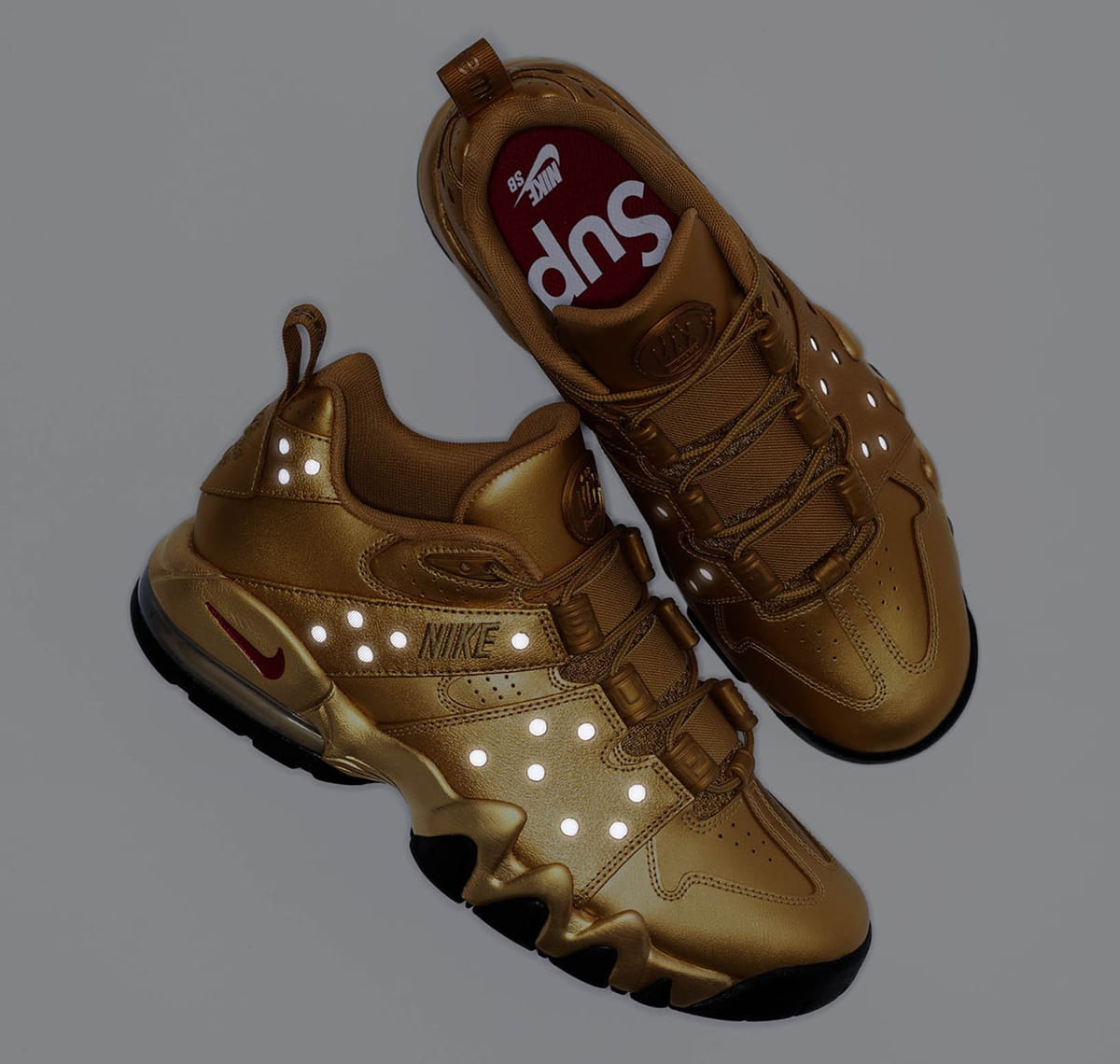 Supreme × Nike Nike SB Air Max 2 CB '94 Low Metallic Gold/Varsity Red（シュプリーム×ナイキSB エアマックス2 CB '94 ロー メタリックゴールド/バーシティレッド）IM4283-700）