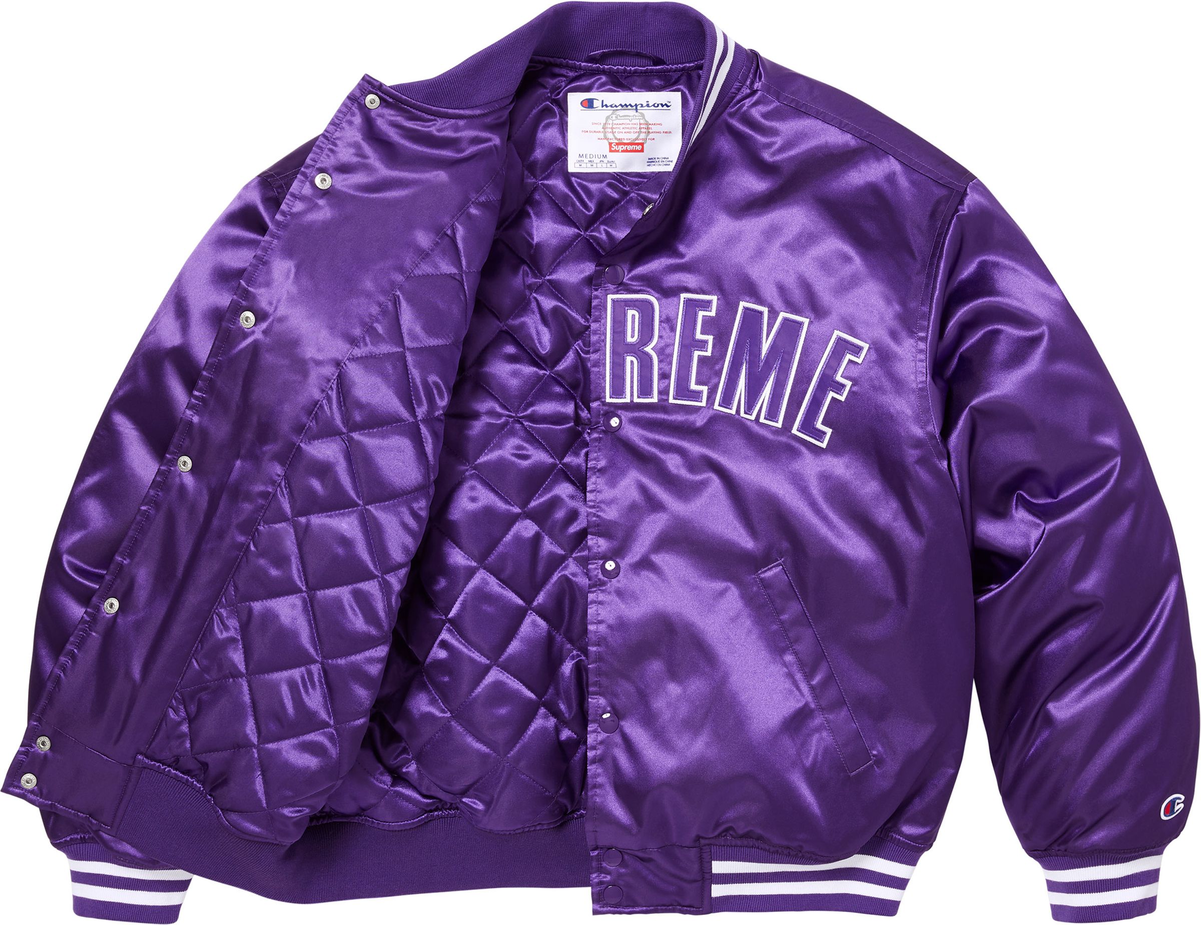 Supreme(シュプリーム) 2026SS Week8 Supreme®/Champion® Satin Varsity Jacket
