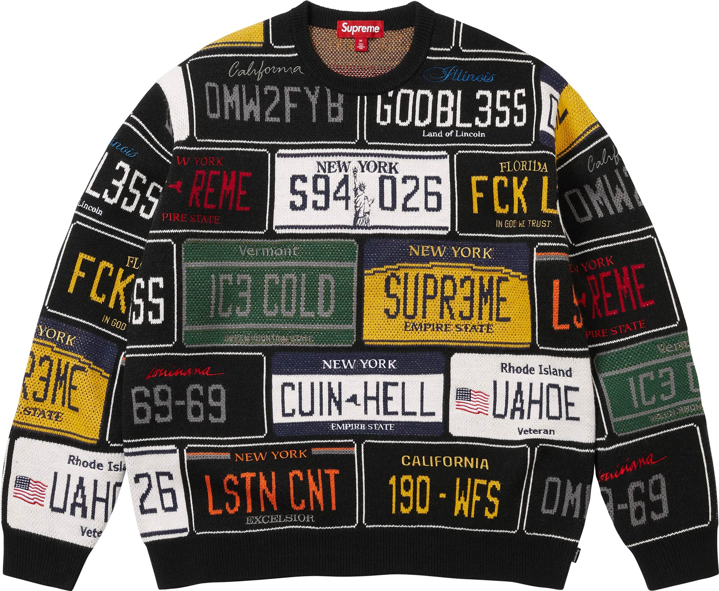 Supreme(シュプリーム) 2026SS Week8 License Plate Sweater