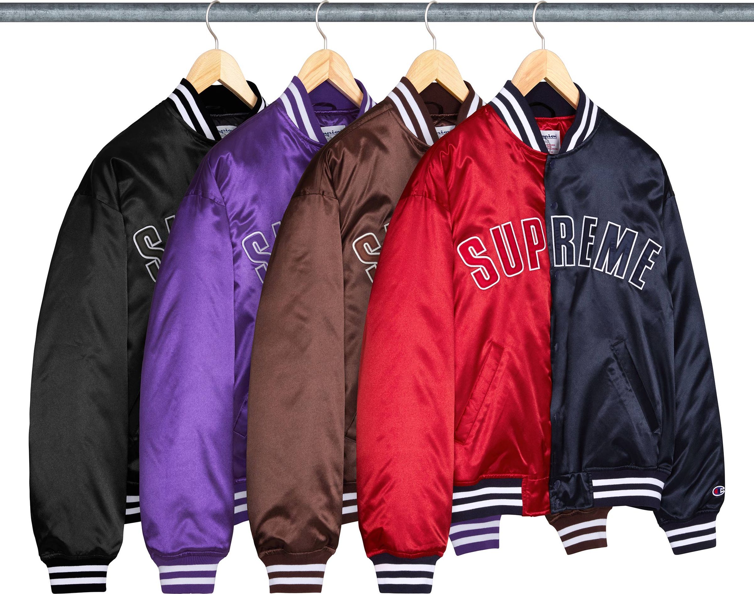 Supreme(シュプリーム) 2026SS Week8 Supreme®/Champion® Satin Varsity Jacket