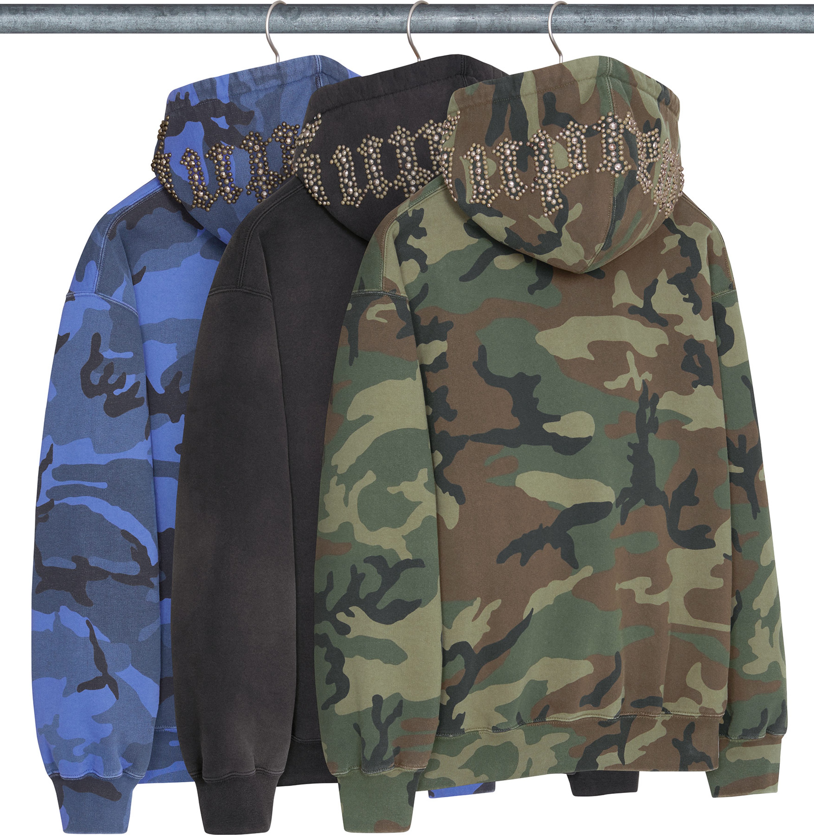 Supreme（シュプリーム） 2026SS Week7 Overdyed Studded Hooded Sweatshirt