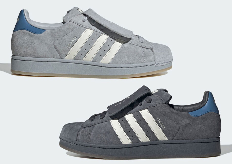 adidas SUPERSTAR II atmos DAIKI TSUNETA POINTLESS JOURNEY  DGH Solid Grey / Clear Onix（アディダス スーパースターⅡ アトモス 常田大希 ポイントレスジャーニー DGHソリッドグレー / クリアオニキス）KJ8846 / KJ8847