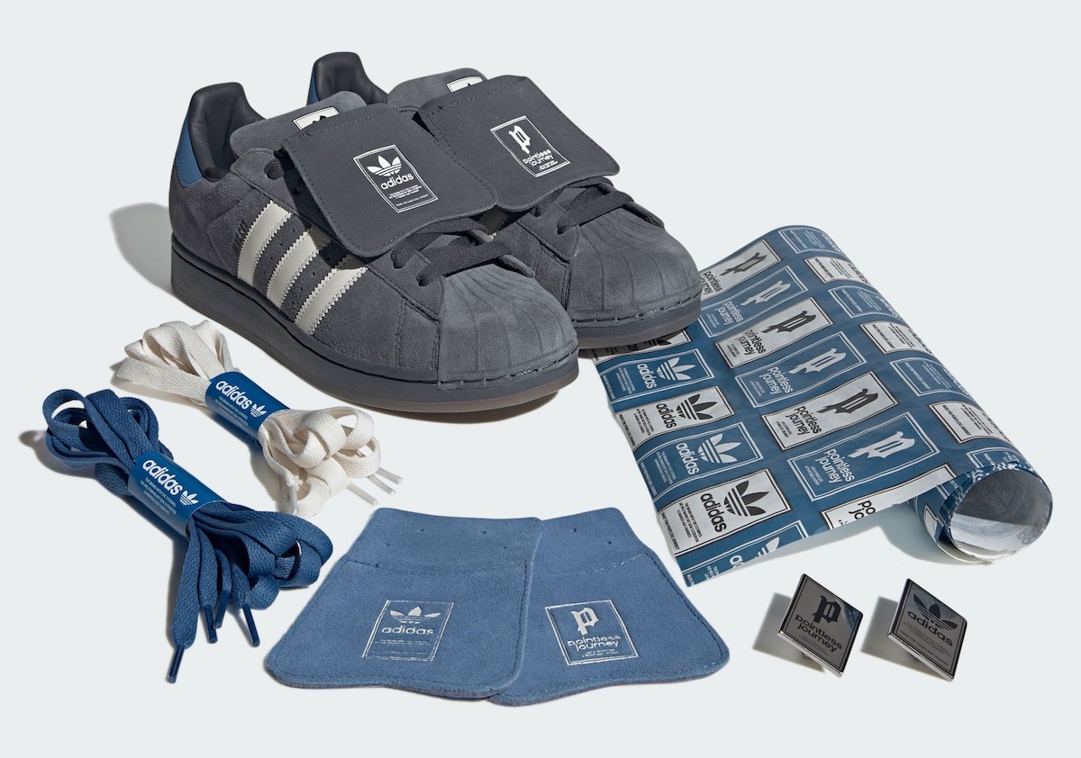 didas SUPERSTAR II atmos DAIKI TSUNETA POINTLESS JOURNEY&nbsp; DGH Solid Grey（アディダス スーパースターⅡ アトモス 常田大希 ポイントレスジャーニー DGHソリッドグレー）KJ8846