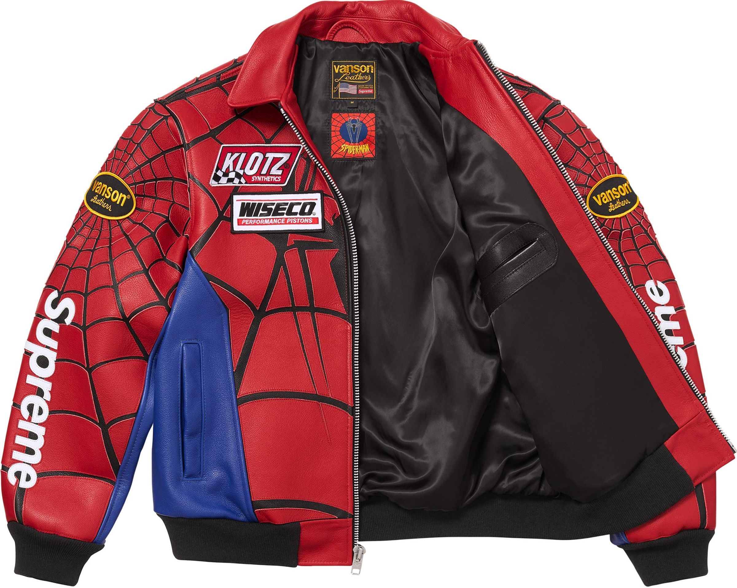 Supreme(シュプリーム) 2026SS Week14 Supreme®/Vanson Leathers® Spider-Man Jacket