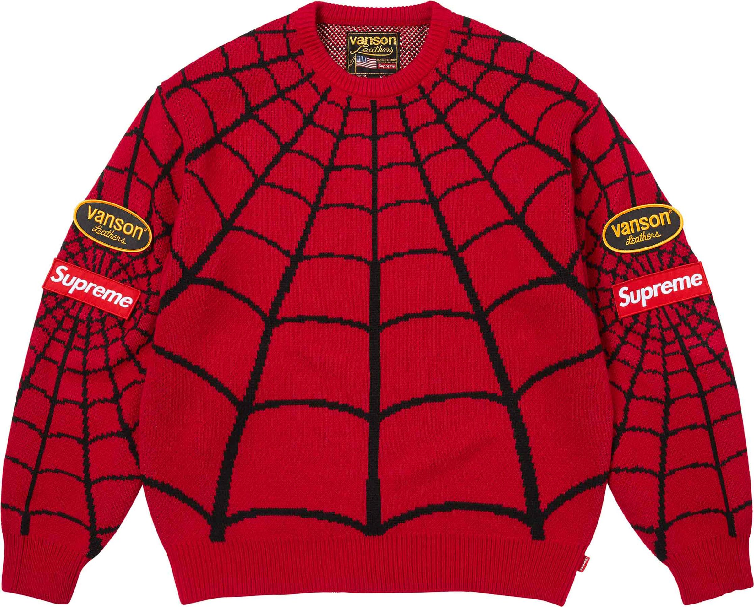 Supreme(シュプリーム) 2026SS Week14 Supreme®/Vanson Leathers® Spider-Man Sweater