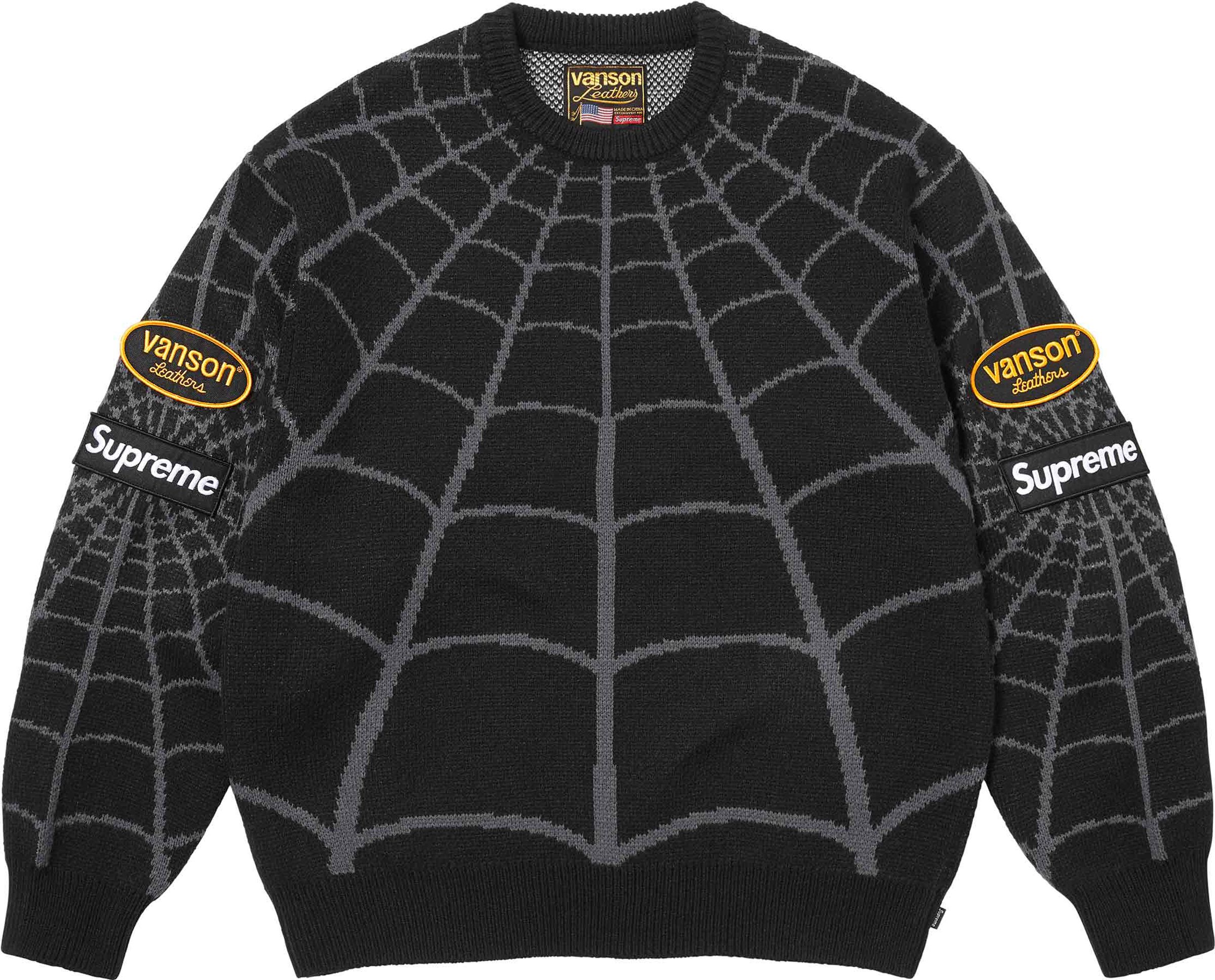 Supreme(シュプリーム) 2026SS Week14 Supreme®/Vanson Leathers® Spider-Man Sweater