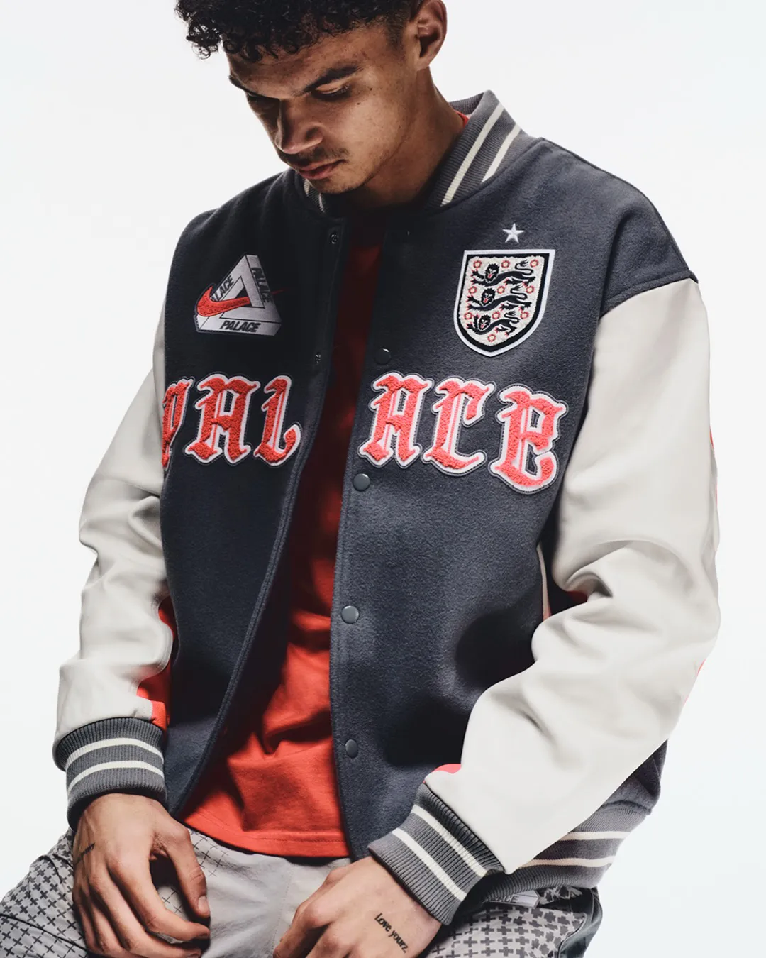 Nike x Palace Skateboards x England Varsity Jacket（ナイキ x パレス スケートボード x イングランド バーシティジャケット）