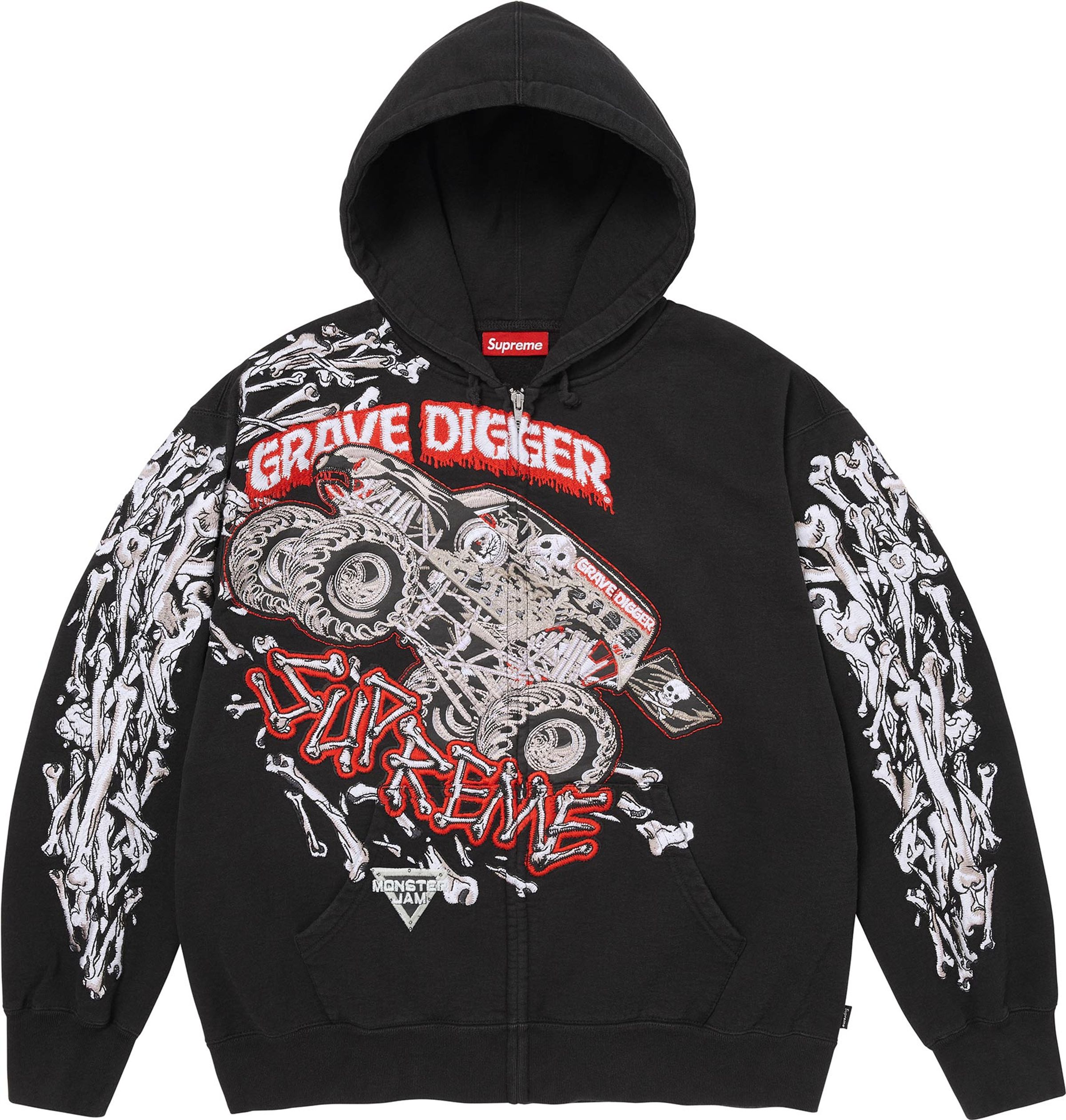 Supreme(シュプリーム) 2026SS Week16 Grave Digger Bones Zip Up Hooded Sweatshirt