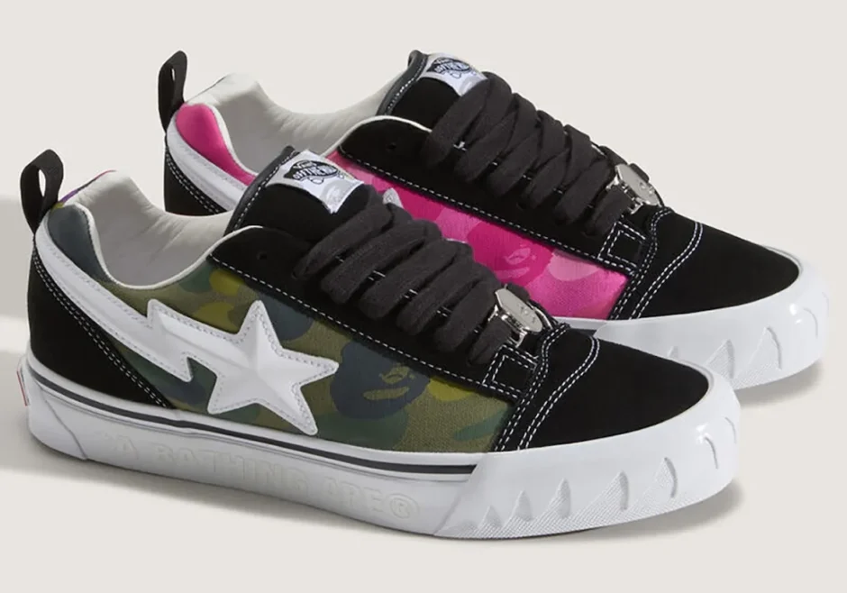 Vans x BAPE Premium Knu Skool Camo Green（ヴァンズ x ベイプ プレミアム ニュースクール カモグリーン）VN000Z39W09