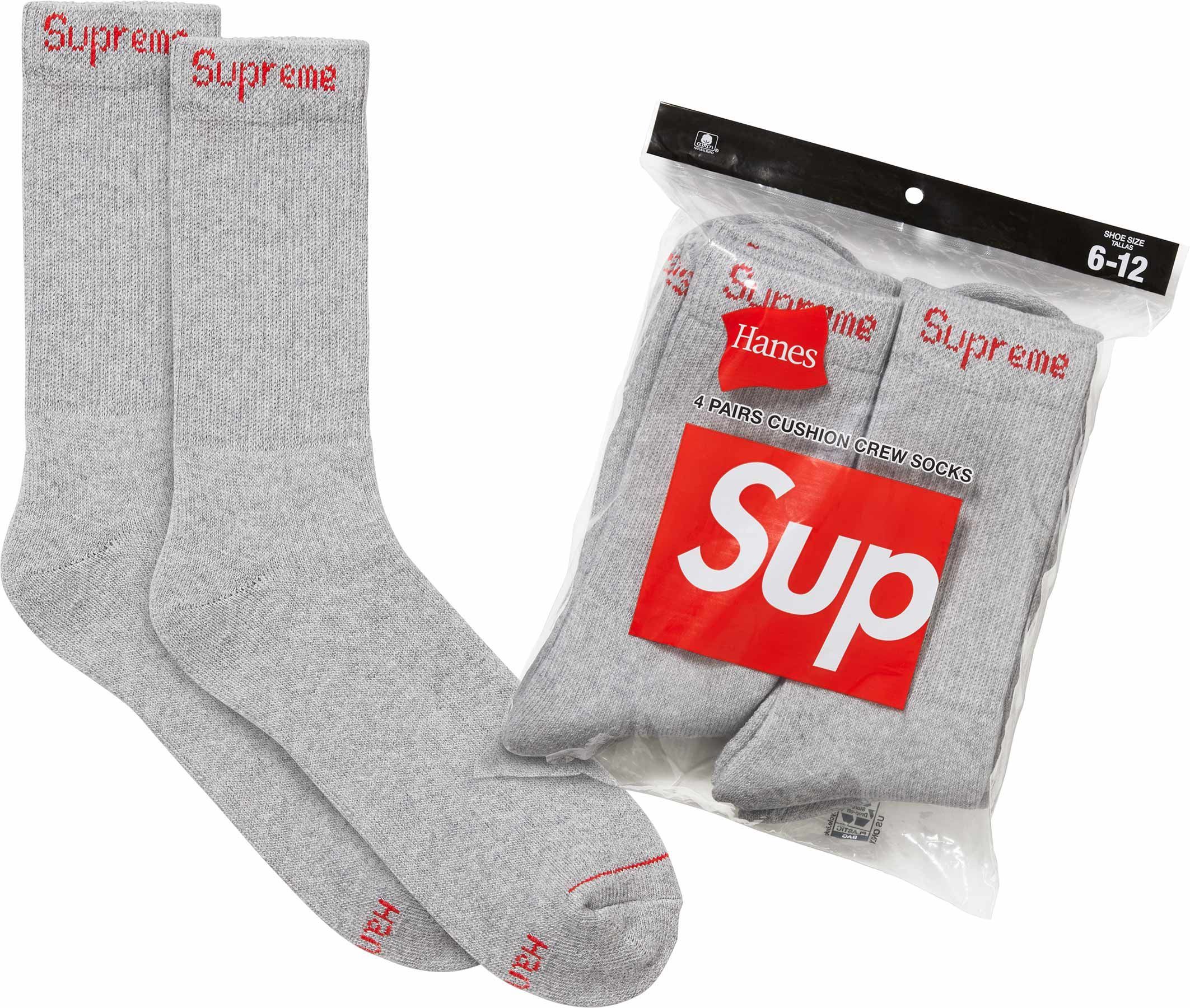 Supreme(シュプリーム) 2026FW Week1 Supreme®/Hanes® Crew Socks (4 Pack)