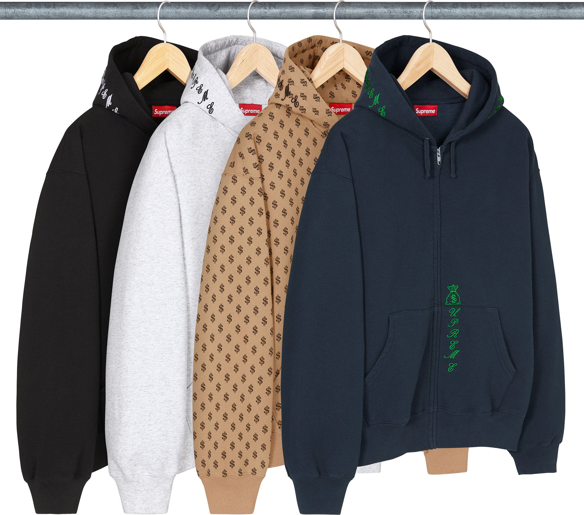 Supreme(シュプリーム) 2026FW Week3 God Over Money Zip Up Hooded Sweatshirt