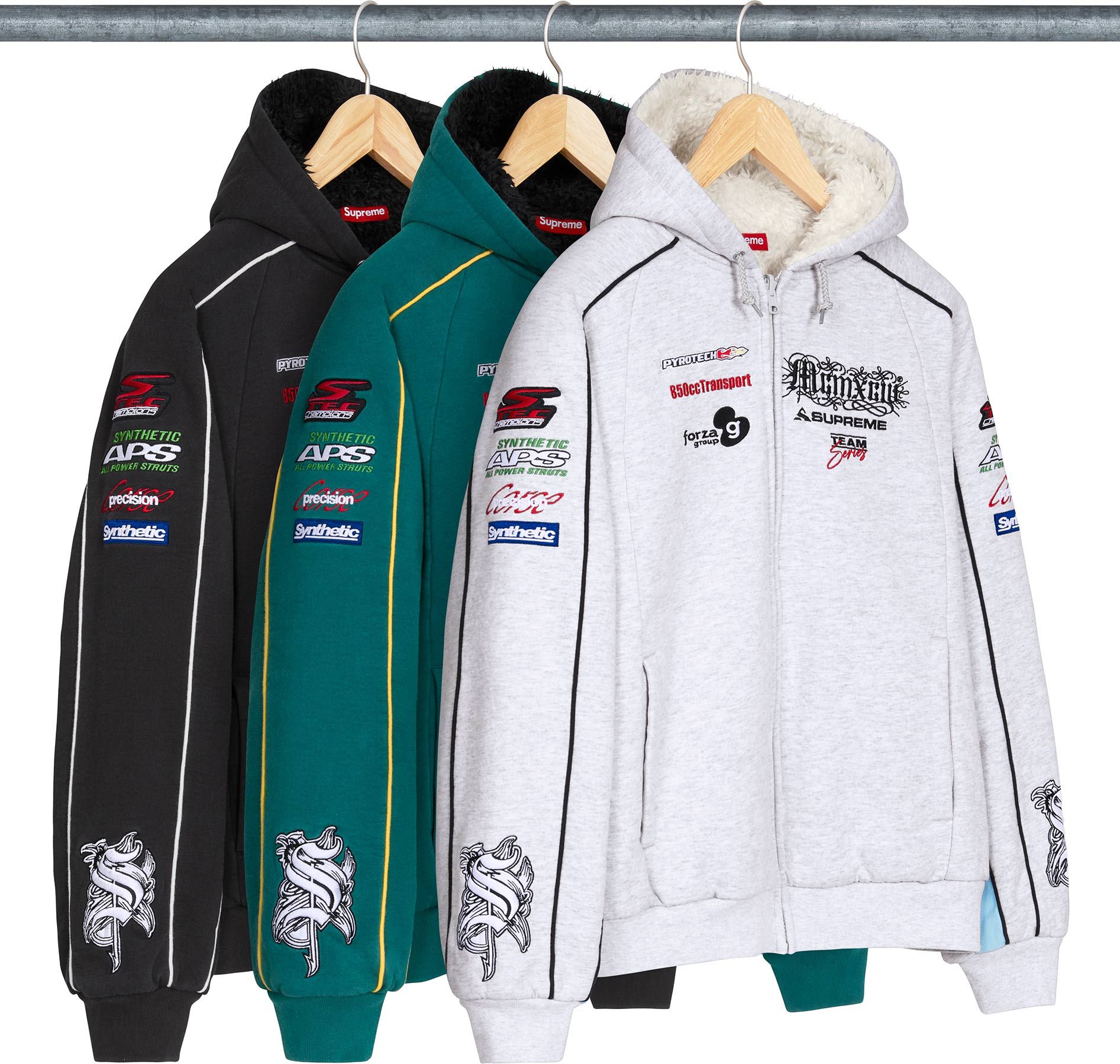 Supreme(シュプリーム) 2026FW Week3 Racing Lined Zip Up Hooded Sweatshirt